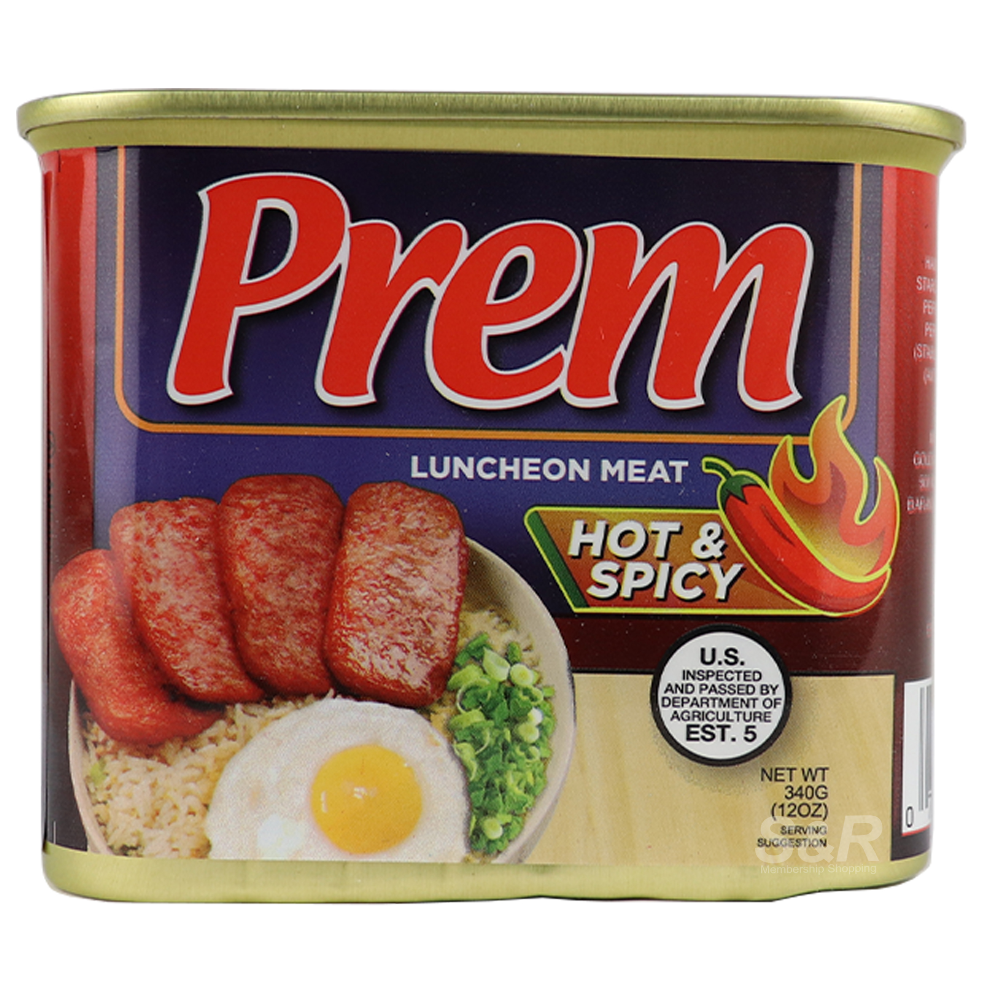 Prem Luncheon Meat Hot and Spicy 340g Prem Luncheon Meat Hot and Spicy 340g